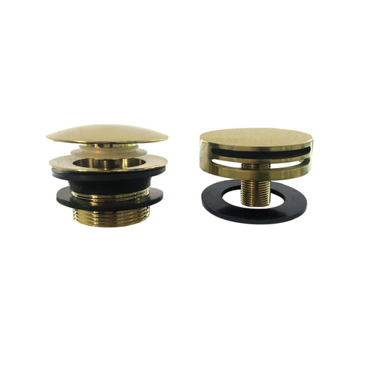 Geborsteld Messing Gouden Knop/Plug Badoverloop Wiesbaden met Badvulfunctie Rond