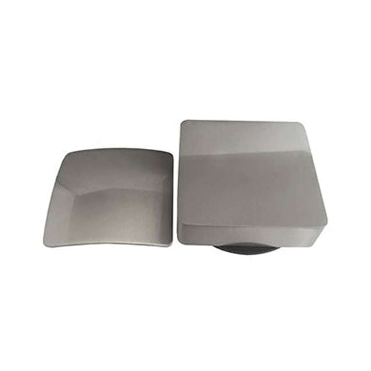 Knop/plug Badoverloop Wiesbaden met badvulfunctie Vierkant geborsteld staal