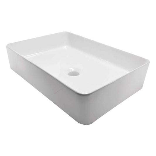 Wastafel Link Design rechthoekige keramische wastafel Wiesbaden 35x50x14,5 cm wit