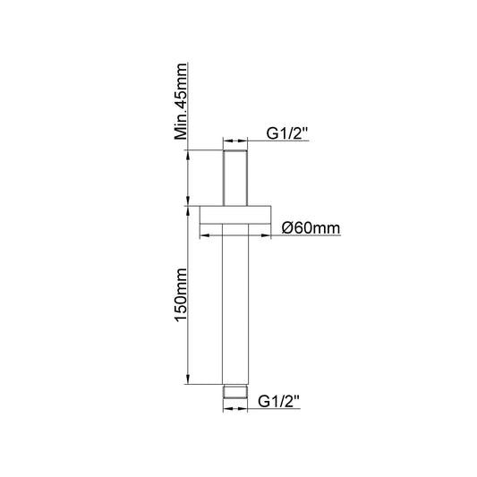 Luxus Runde Deckenmontage Duscharm Wiesbaden 15 cm Gebürstetes Kupfer