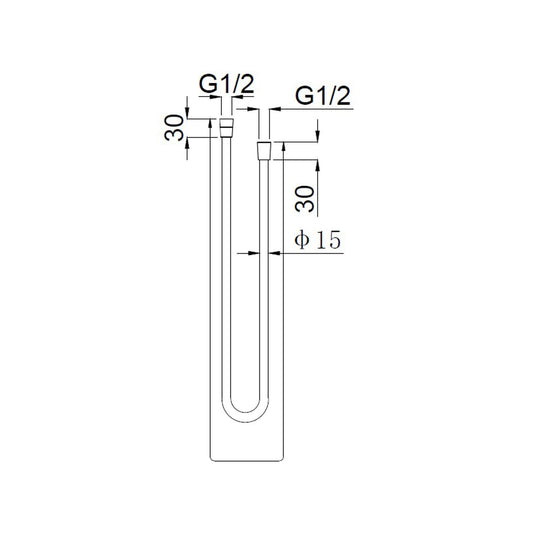 Luxus Kunststoff Duschschlauch Wiesbaden 150 Cm in Gebürstetem Kupfer