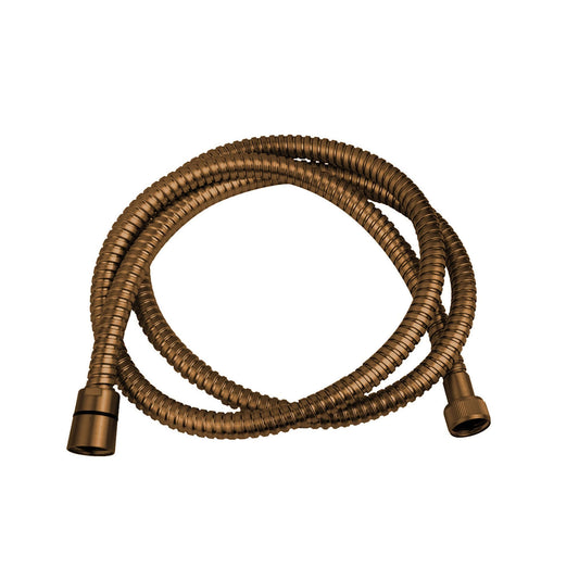 Luxus Metall Duschschlauch Wiesbaden 150 cm in konisch gebürstetem bronzefarbenem Kupfer