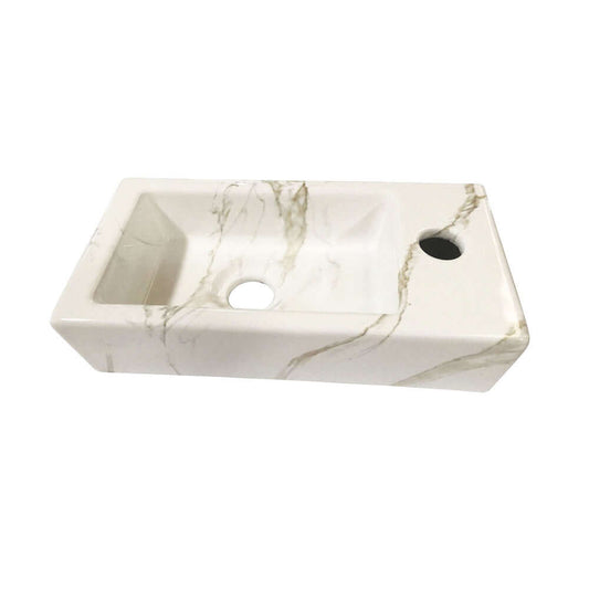 Mini-Rhea Brunnen Wiesbaden Rechts 360X180X90 Cm in Keramik Carrara