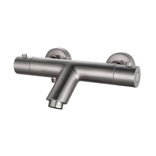 Rio Thermostatische Badarmatur aus gebürstetem Stahl Wiesbaden