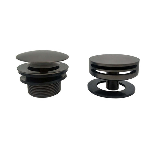 Runde bronzefarbene Knopf/Stopfen Badoverlauf Wiesbaden mit Badfüllfunktion