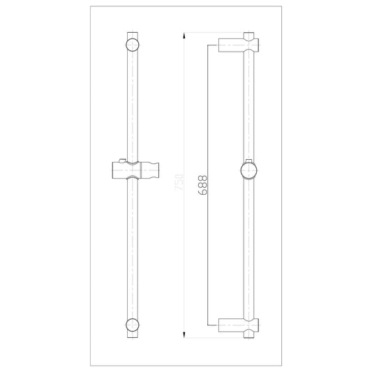 Runde Schiebestange aus 304 Edelstahl Wiesbaden