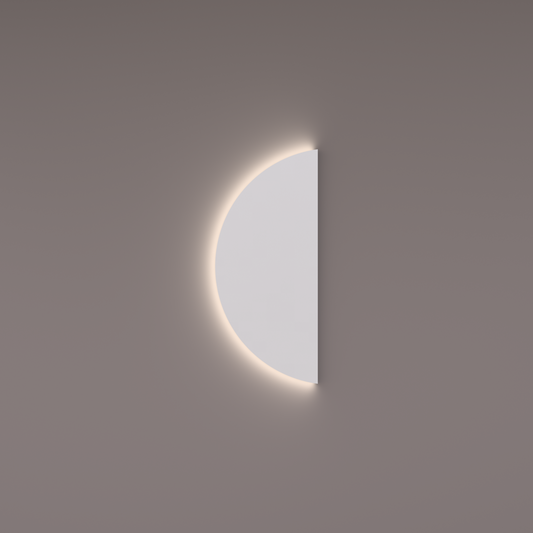 Hipp Design SPV T04 halfronde toiletspiegel met indirecte LED verlichting in de ronding