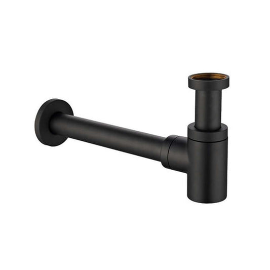 Star Luxe Lage Sifon Wiesbaden 5/4" in Mat Zwart