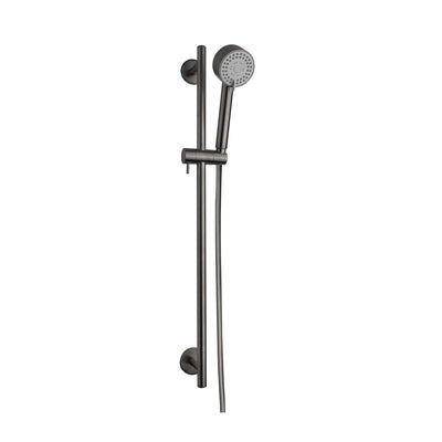 UniMatch Cadans glijstangset compleet met handdouche 3 standen Ø 8 cm gunmetal PVD