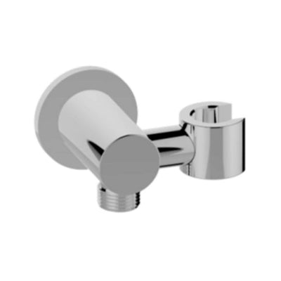 UniMatch wandaansluitbocht met kantelbare handdouchehouder rond 1/2" chroom