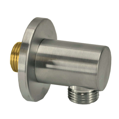 UniMatch wandaansluitbocht rond 1/2" geborsteld staal PVD