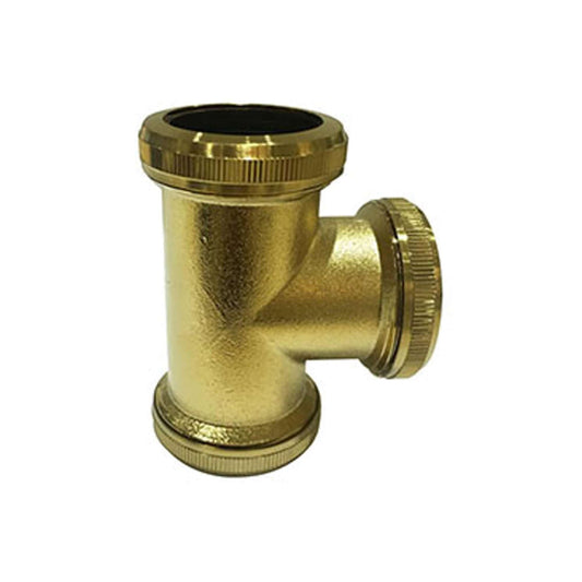 UniMatch Rohrverbinder T-Stück 32 mm gebürstetes Messing PVD