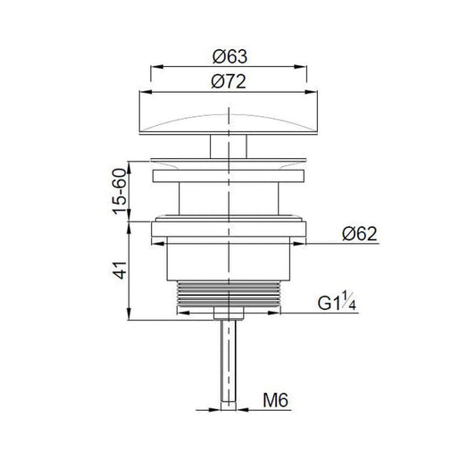 Vast Afval Niet Afsluitbaar 5/4 Mat Zwart, Wiesbaden