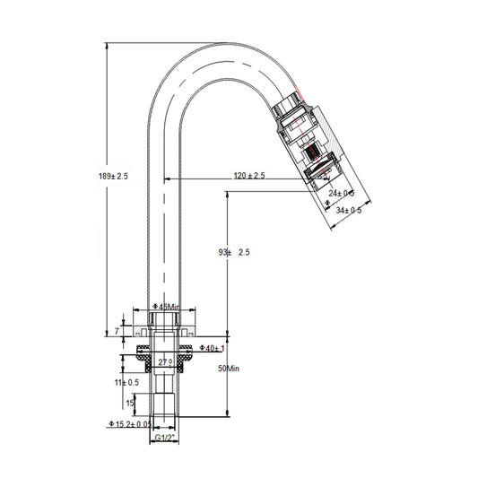 Victoria Luxe Fonteinkraan Wiesbaden 1/2" Chroom