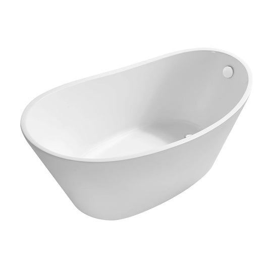 Trapez freistehende Acrylbadewanne Wiesbaden 150X72 in Weiß