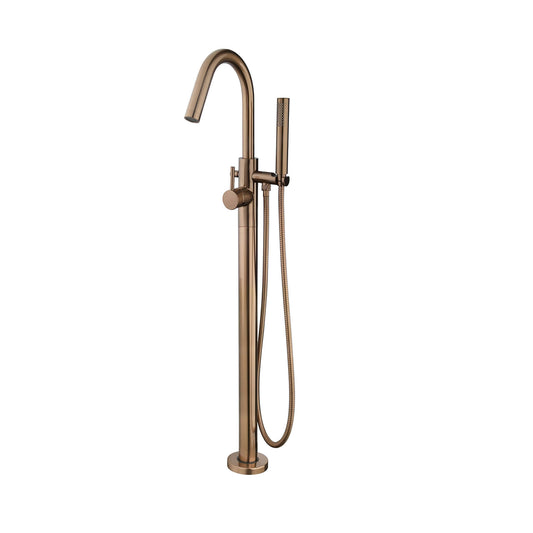 Freistehender Badarmatur Wiesbaden Caral Gebürstetes Bronze Kupfer