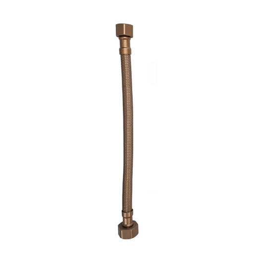 Wiesbaden Riko Flexible Anschlussleitung 1/2 x 3/8 25 cm Gebürsteter Bronze Kupfer
