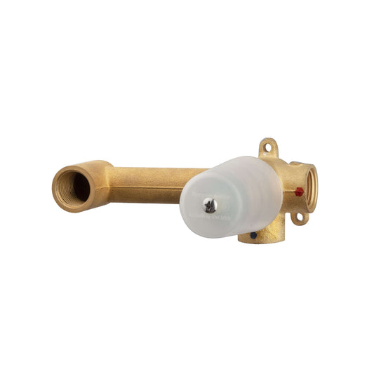 Wiesbaden Schlanker Einhebel-Waschtischmischer mit Kaltstart-Basisset