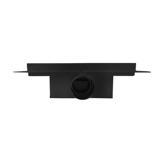 Wiesbaden Matt Schwarz 20x20 cm Duschrinne mit Flansch und Seitenablauf