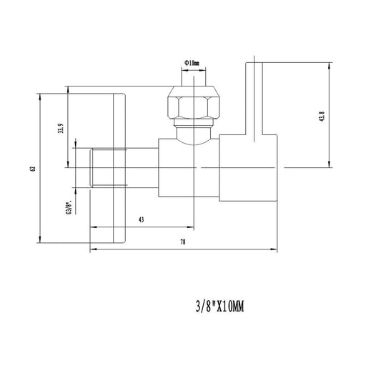 Xellanz Minimal Eckventil Wiesbaden 3/8 X 3/8 Oder Kompression 10 Mm in Bronze