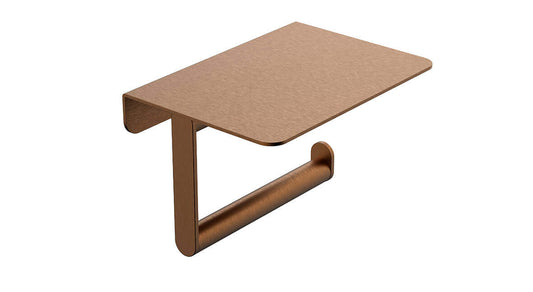 Alonzo Toilettenpapierhalter mit Ablage Gebürstetes Bronze Kupfer Wiesbaden