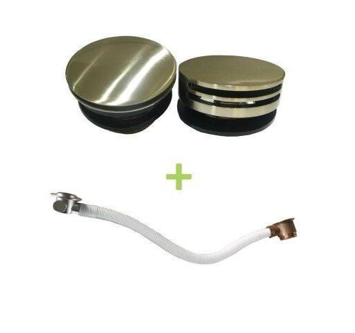 Ronde Badvulcombinatie Wiesbaden in gebürstetem Stahl