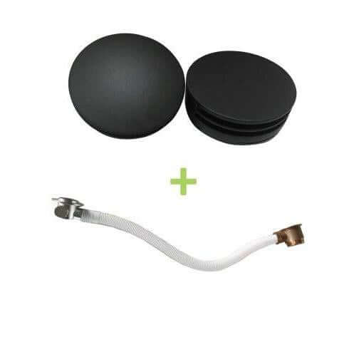 Ronde Badvulcombinatie Wiesbaden in Mat Zwart