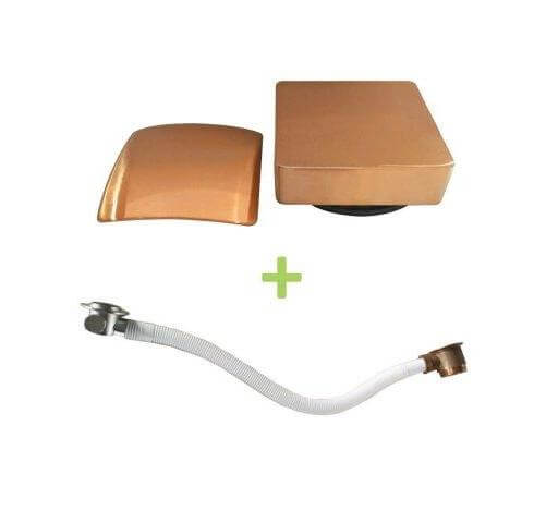 Vierkante Badvulcombinatie Wiesbaden Geborsteld Koper