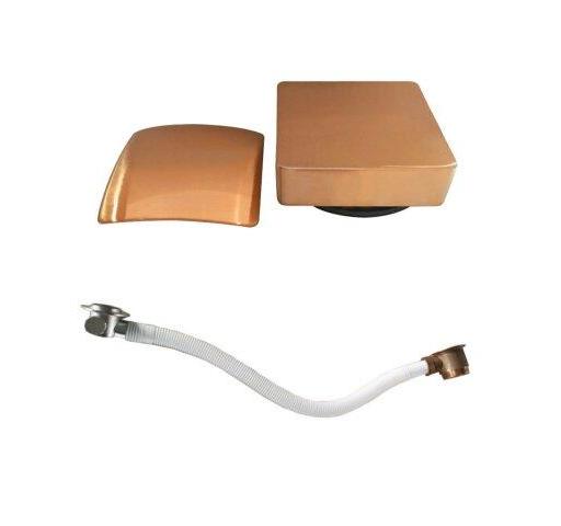 Quadratische Badfüllkombination Wiesbaden Gebürstetes Kupfer