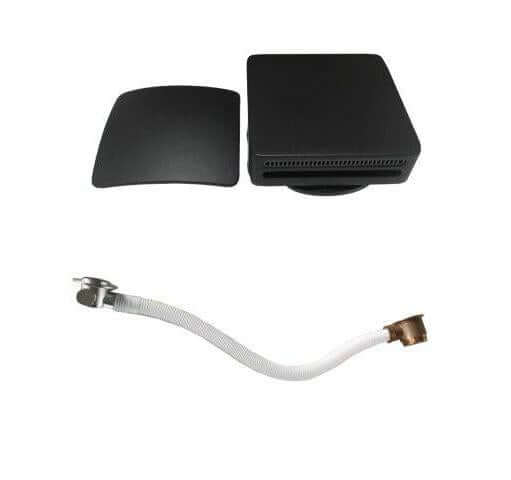 Vierkante badvulcombinatie Wiesbaden in mat zwart