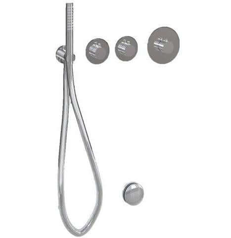 Dreams Badkraanset Wiesbaden mit Einbauelement und Chrom-Badüberlauf