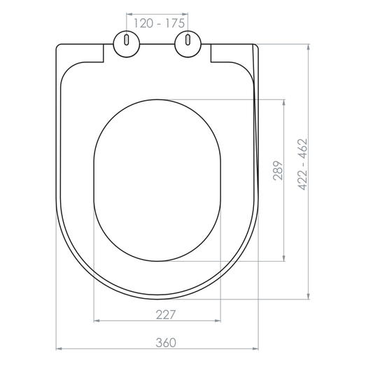 Aloni Premium wc-zitting – ultradun ovaal design – softclose – topfix – duroplast – RVS scharnieren