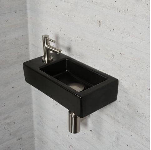 Fonteinset Wiesbaden Mat Zwart in RVS (Kraangat Links)