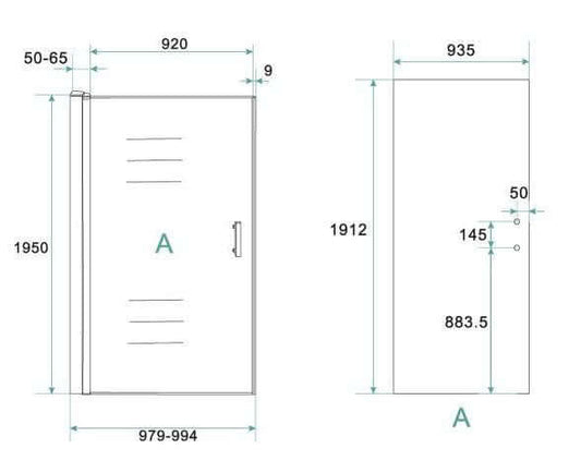 Wiesbaden Eco-modulair douchecabinedeurdeel 100X195cm in helder glas