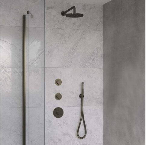 Dreams Regenduschset Wiesbaden mit Einbauteil und metallischem Wandauslauf