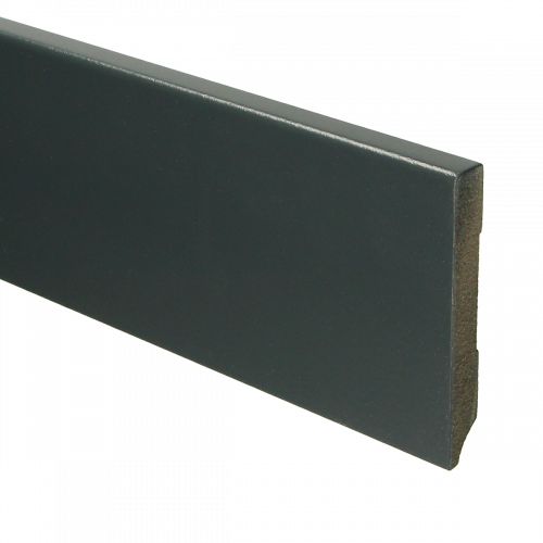 MDF Sockelleiste RAL 7016 Anthrazit · 90x12 mm · 2,4M pro Stück