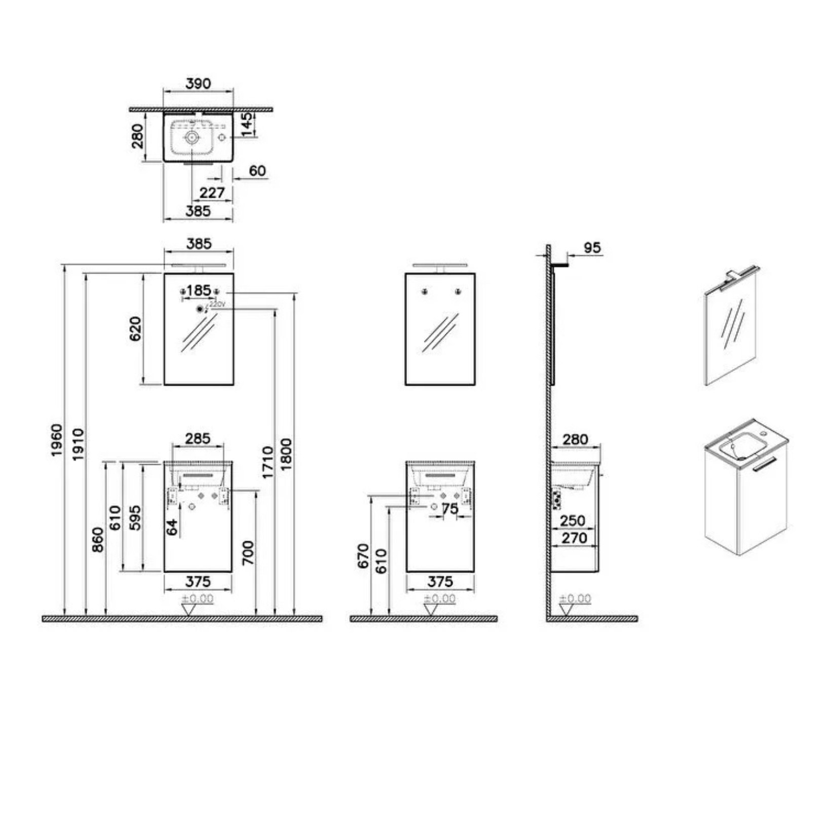 Vitra Mia Badmeubelset
