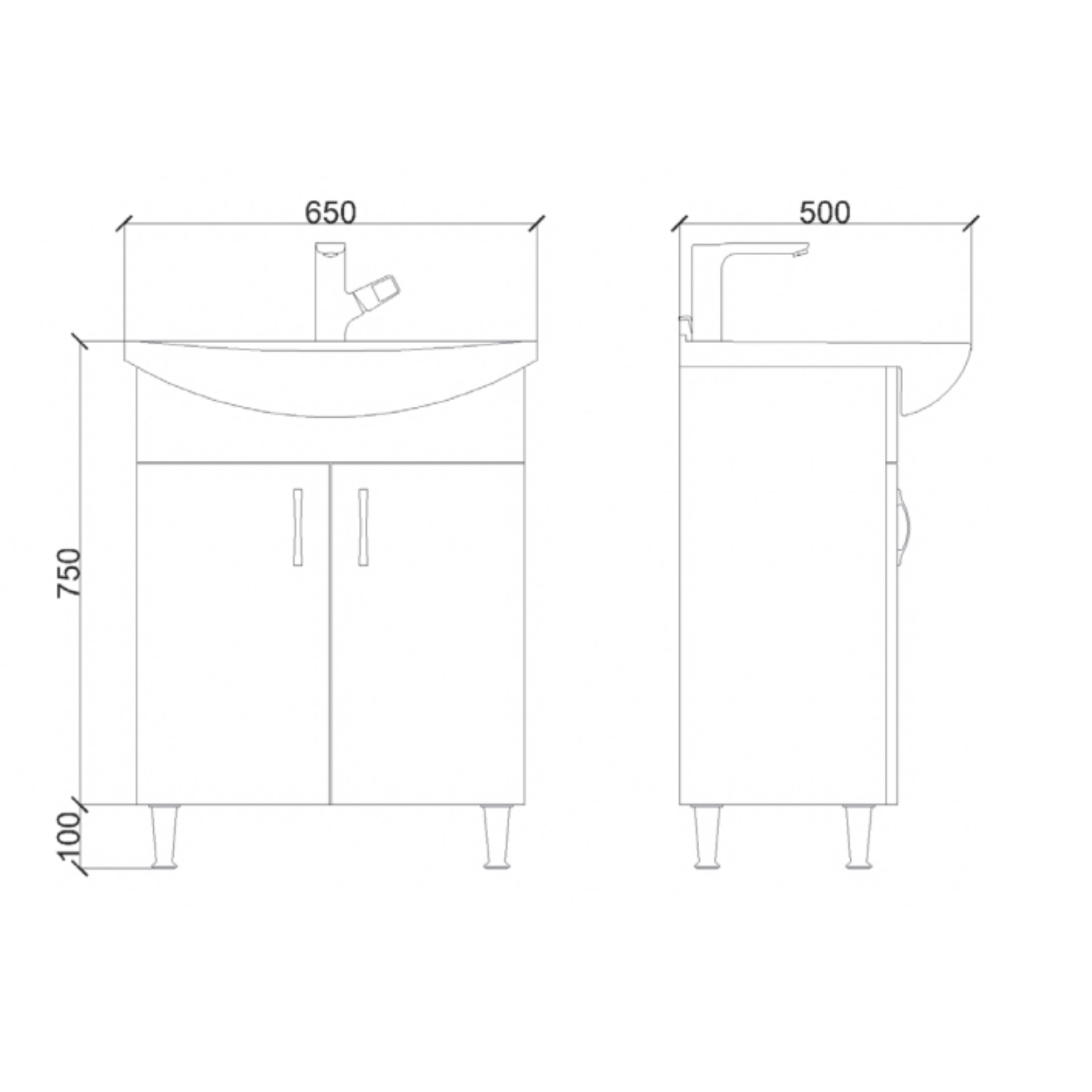 ALONI Aleco Wastafel