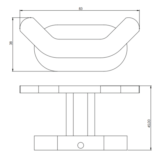 Creavit dubbele muurhaak