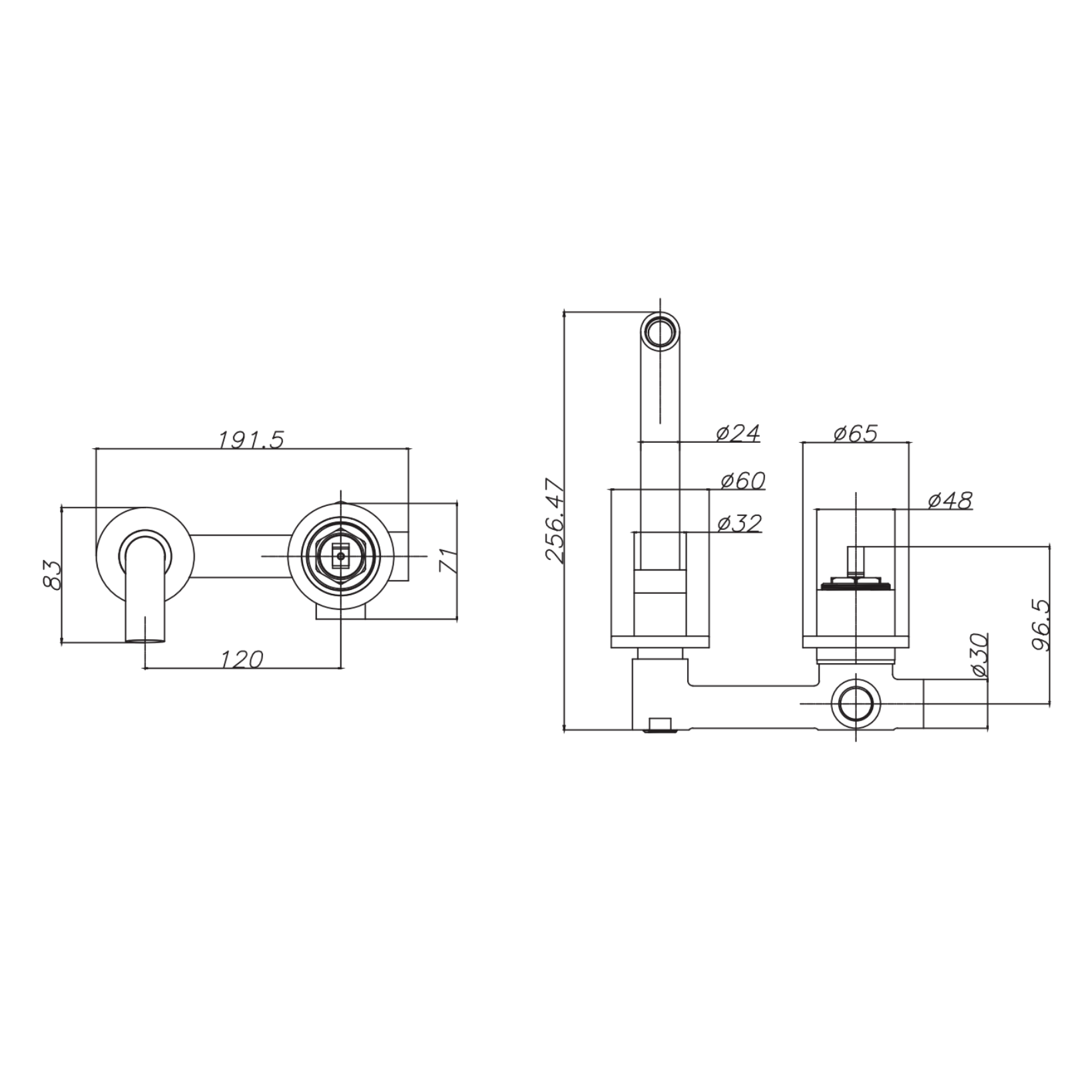 ALONI inbouw wastafelkraan