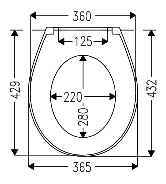 Cedo Mojave plage Toiletzitting/siège WC Noir