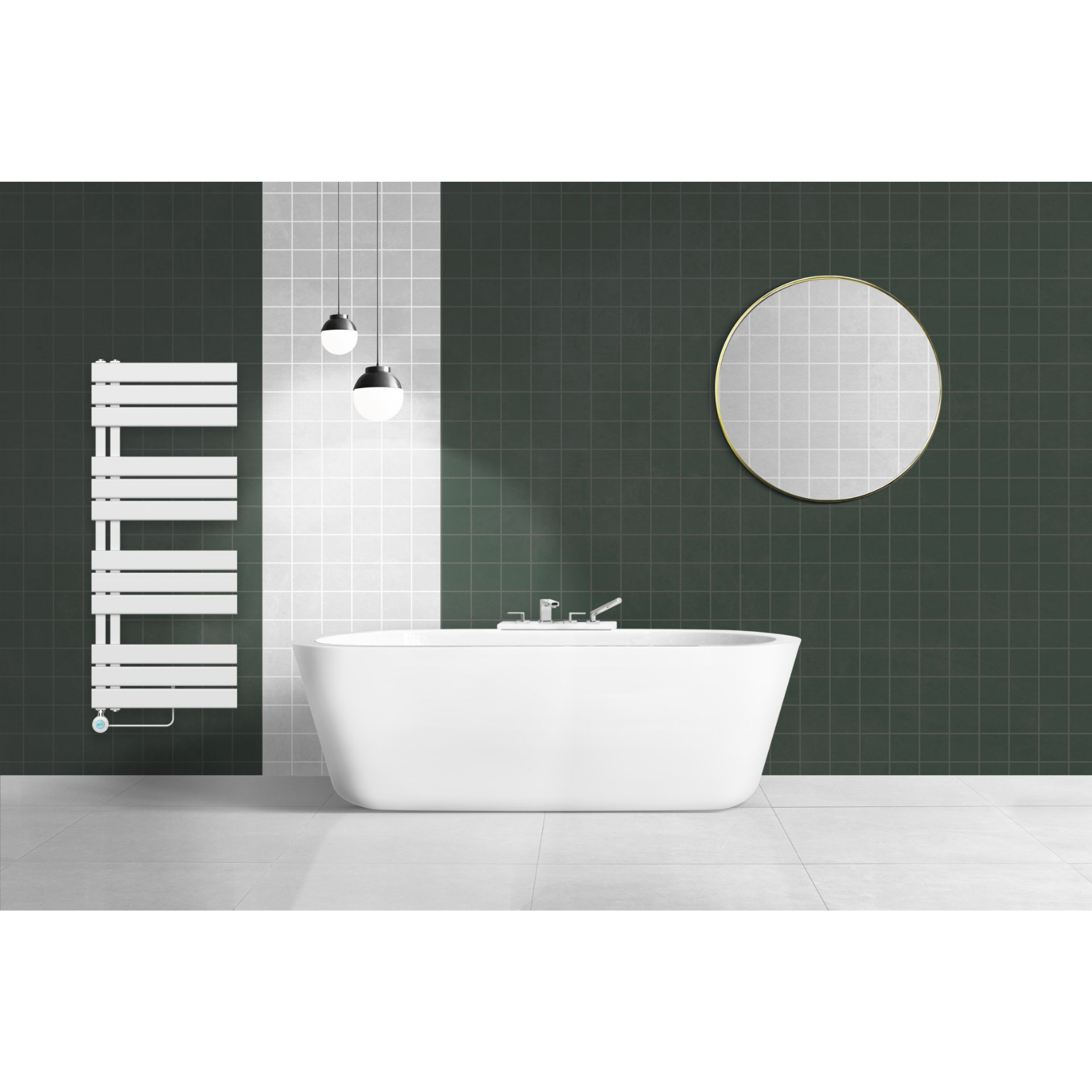 BELRAD Badkamer radiator elektrisch – Linksaansluiting/Combi