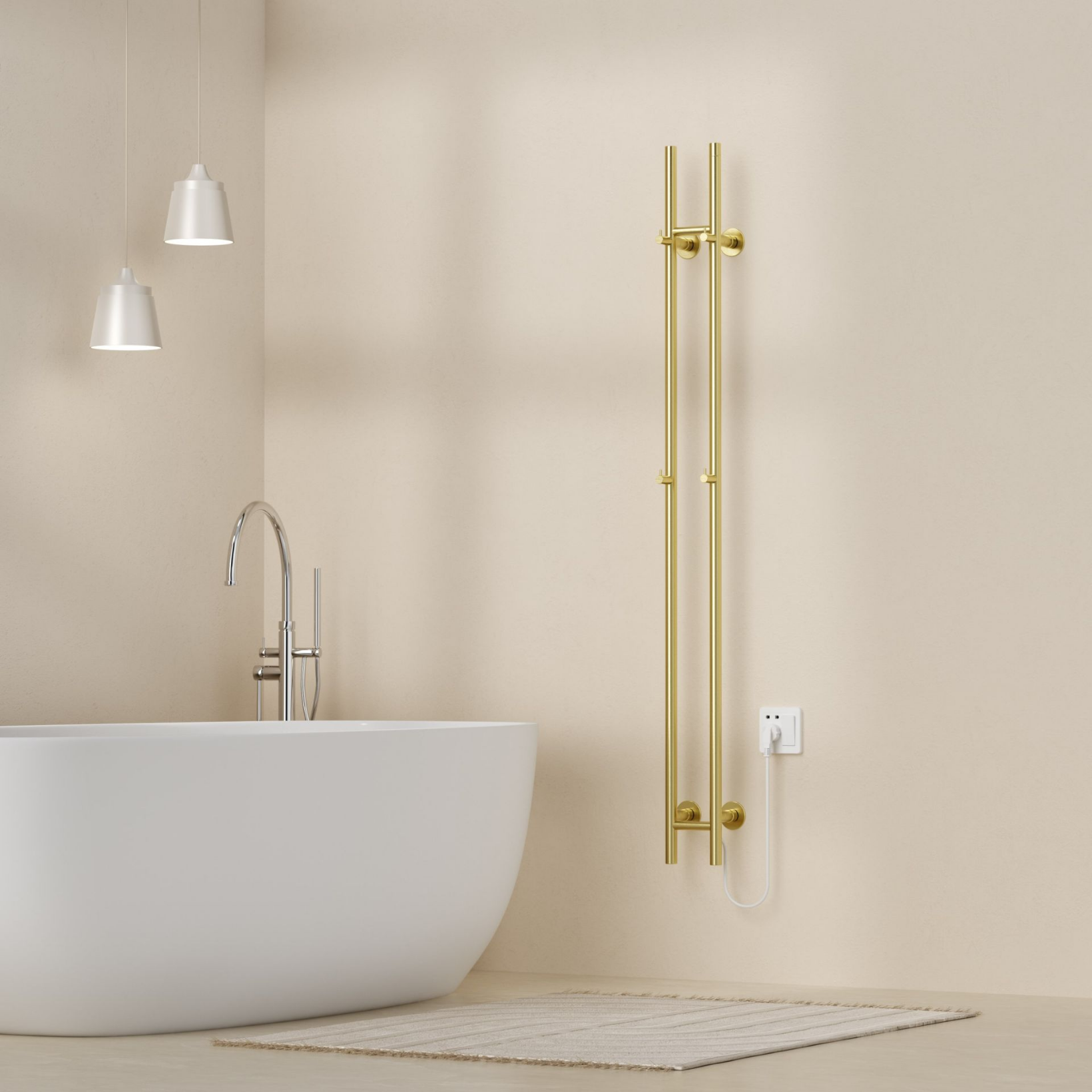 BELRAD Badkamer radiator staafmodel elektrisch – Dubbel