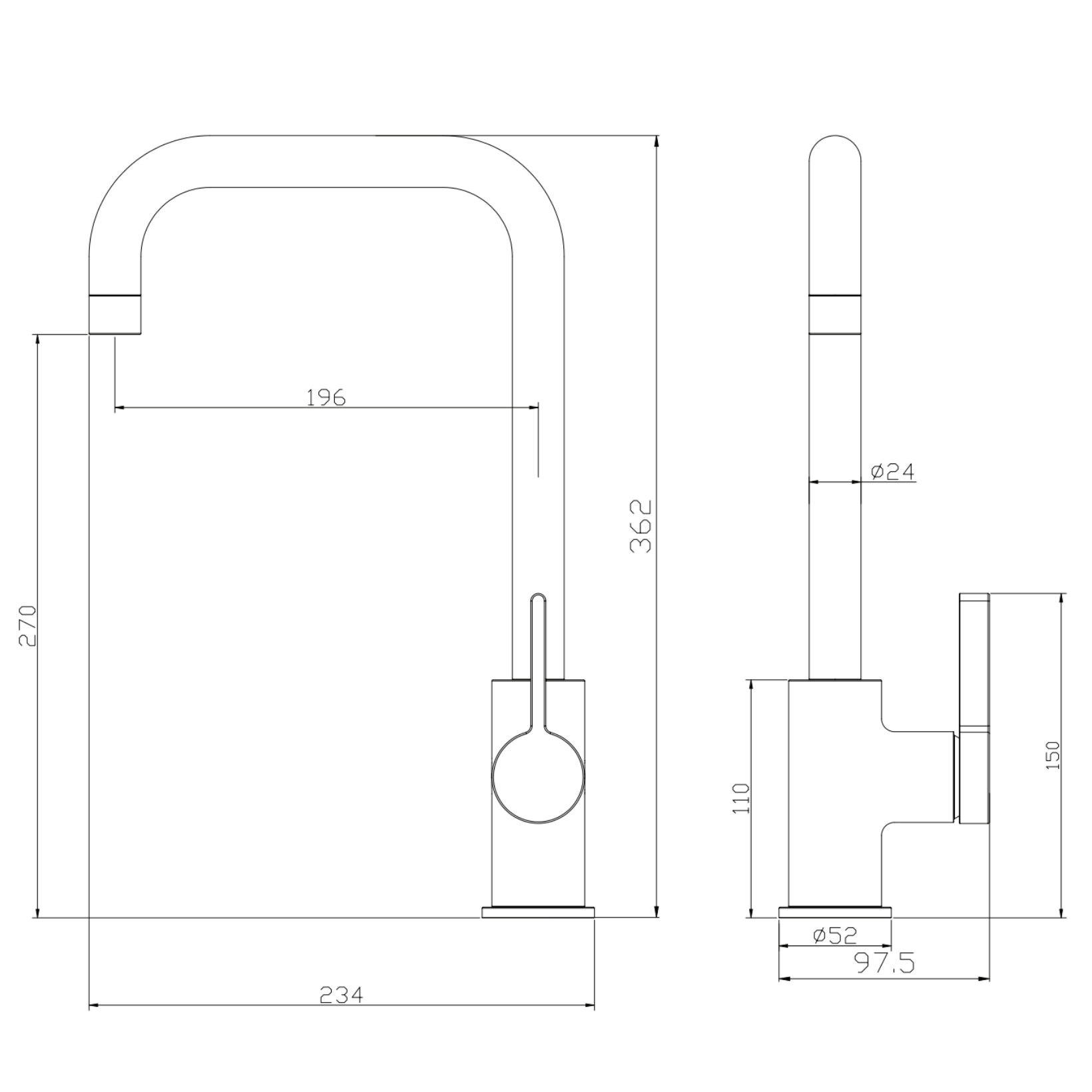 ALONI Arch keukenkraan