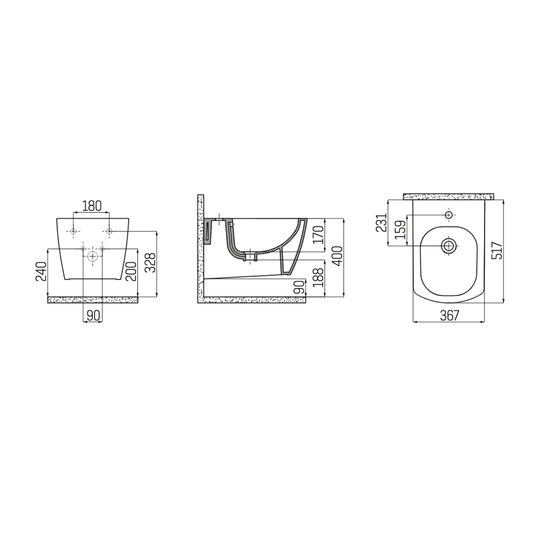 Creavit wandbidet – verborgen bevestiging