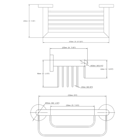 Aloni doucherek – wandmodel