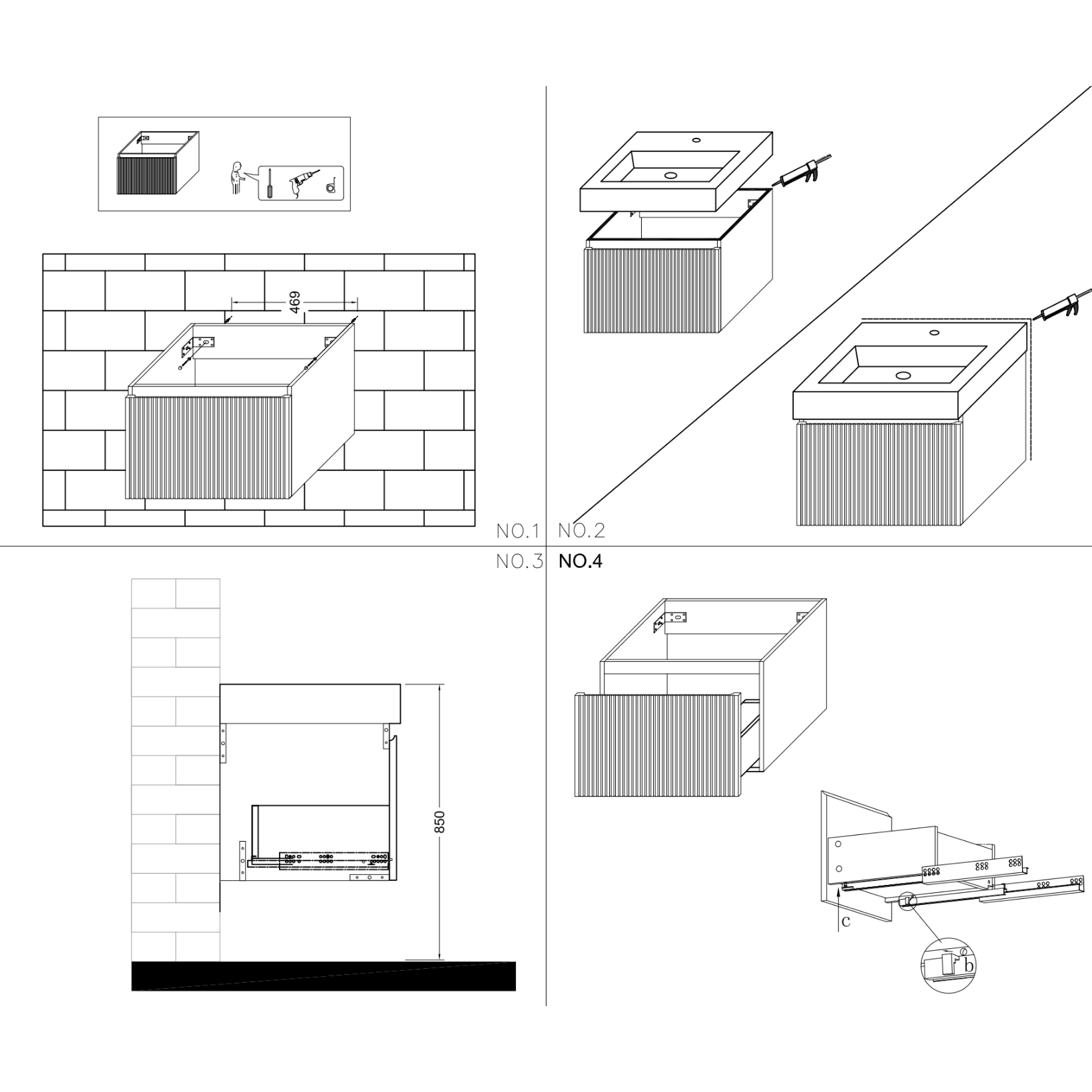 ALONI ELA wastafelonderkast – Greeploos & softclose
