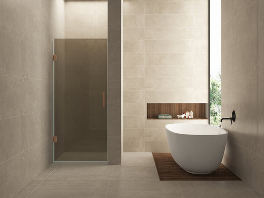 Less nisdeur 700 x 2000 x 8 mm nano vintage brons glas/