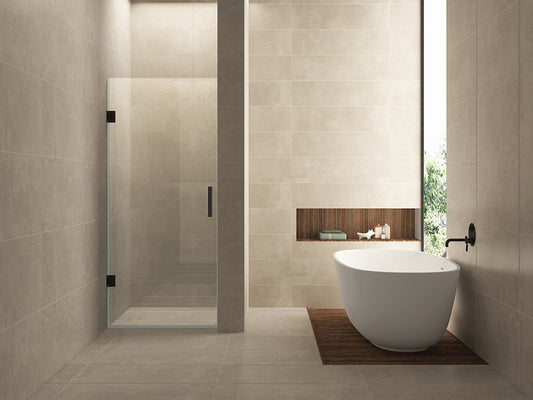 Nisdeur Wiesbaden Less 80x200 cm 8 mm Nano Helder Glas Mat Zwart