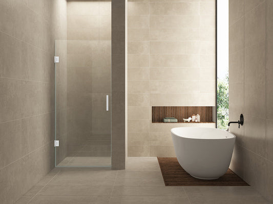 Minder 90x200 cm Nisdeur Wiesbaden 8 mm Nano Helder Glas Mat Wit